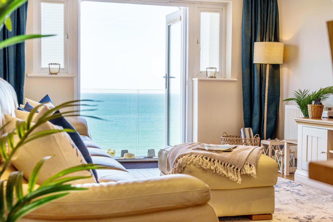 Carbis Bay - Luxury 3 Bed Penthouse Apartment With Sea Views Parking Sauna Balcony Bagian luar foto